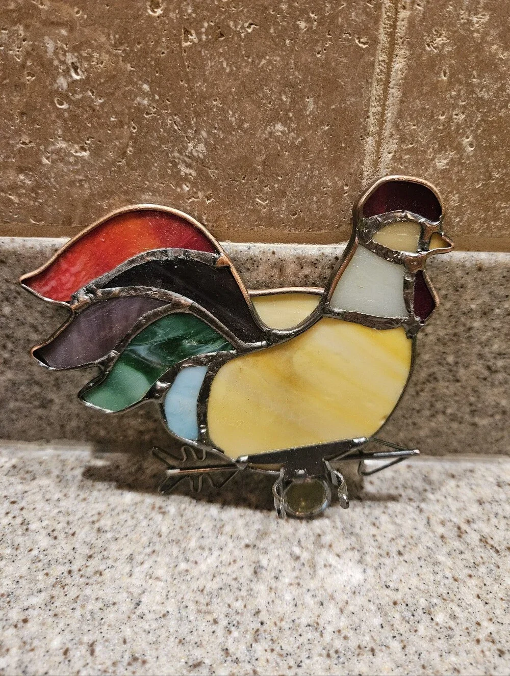 Stained Glass Rooster Nightlight